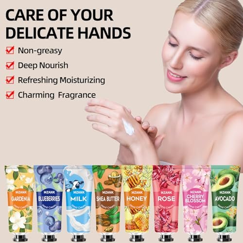 MZANK 14 Pack Hand Cream for Dry Cracked Hands – Travel Size Hand Lotion, Perfect Gifts for Women - görsel 16