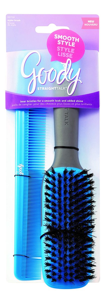 Goody Straight Talk Brush and Comb Set - 2 Piece for Smooth, Tangle-Free Hair - görsel 2