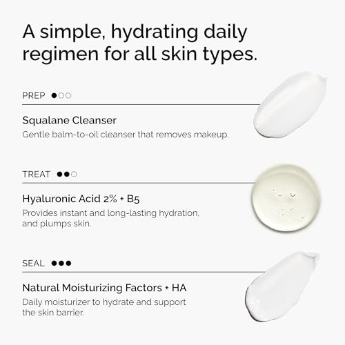 The Ordinary The Daily Set: Squalane Cleanser, Hyaluronic Acid 2% + B5, Natural Moisturizing Factors + HA – Daily Skincare Routine Kit Avelisse