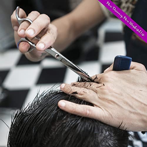 COOLALA Stainless Steel Hair Cutting Scissors 6.5 Inch - Professional Salon Barber Haircut Shears for Home Use, Includes Comb - görsel 14