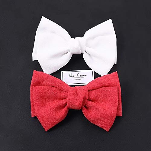 6-Piece French Hair Bow Clips - Metal Barrette Set for Women and Girls, Ideal Gift for Birthday, Daily Wear, and Holidays (Black, Red, Green, Blue) Avelisse