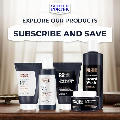 Scotch Porter Restorative Leave-In Beard Conditioner – Deep Conditioning Softener for Dry, Coarse Beards – Lightweight Hydration & Frizz Control – 4 oz. Avelisse