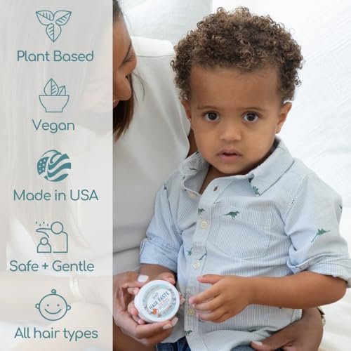 LANE & CO. Light Hold Hair Paste - Plant-Based Styling Paste for Babies, Toddlers, Kids - Natural & Organic Formula, Non-Sticky, Tames Flyaways & Bed Head, 2oz - görsel 12