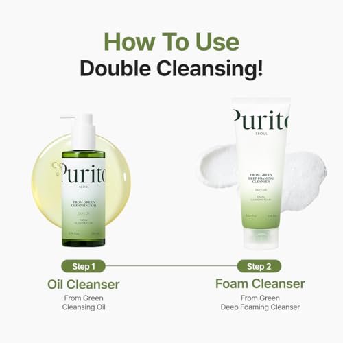 PURITO From Green Deep Foaming Cleanser - pH 5.5, Plant-Based, Vegan, 150ml Avelisse