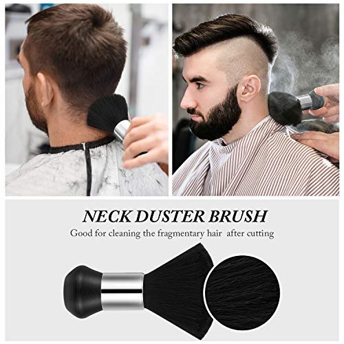 4-Piece Hair Comb Set for Men & Women: Flat Top Clipper, Neck Duster, Tapered & Carbon Fiber Cutting Comb - Black - görsel 14