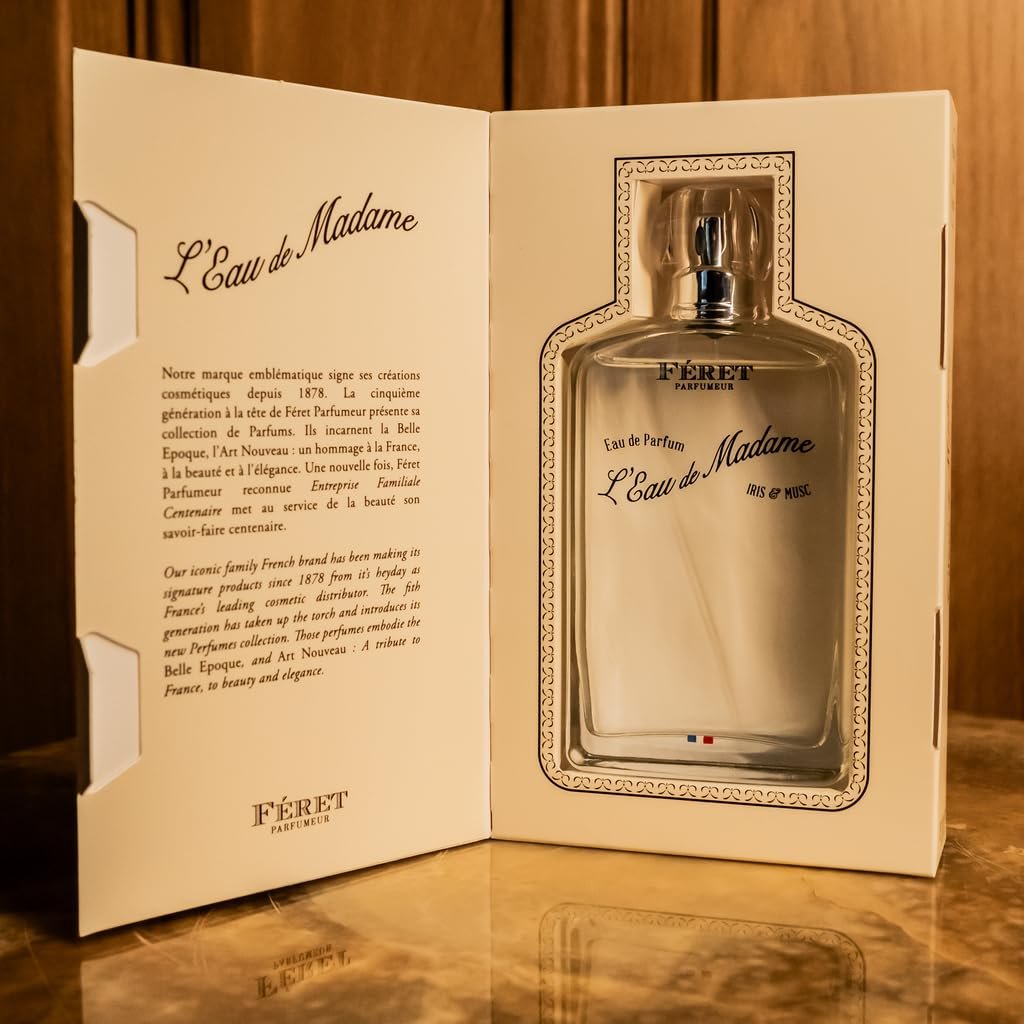 Feret Parfumeur L’Eau de Madame Eau de Parfum – Luxury French Fragrance for Women – Powdery Floral Perfume with Iris & Musk – Long-Lasting, Made in France, 100ml - görsel 18