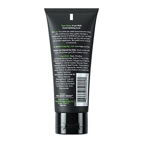 Tiege Hanley Exfoliating Face Wash for Men - Gentle Fragrance-Free Face Scrub with Apricot Seed Powder, Vitamin B3, & Allantoin, Cooling Exfoliator for Sensitive Skin, 2 FL Oz Avelisse