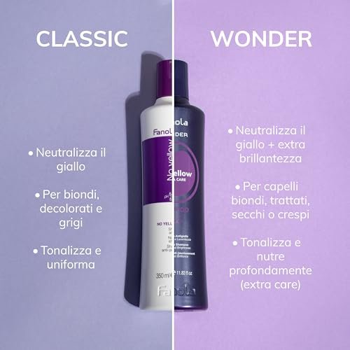 Fanola No Yellow Purple Shampoo - Color Depositing Shampoo for Blondes, Bleached & Grey Hair - Removes Brassy Tones (11.83 Fl Oz) - görsel 12