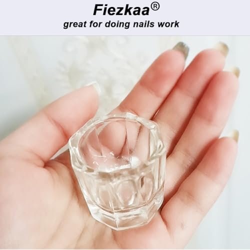 Clear Glass Nail Dappen Dish Set - 2 Pack Small Acrylic Nail Liquid Cups for Acetone, Monomer & Polish Remover - görsel 14