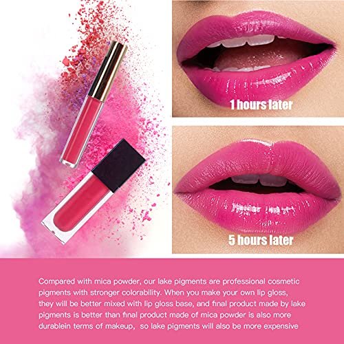 PARAMISS Lip Gloss Pigment Powder - 5 Nude Colors + White Pearl Shimmer, Cosmetic Grade Lip Dye for DIY Lip Gloss & Eyeshadow Avelisse