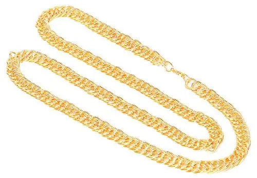 karlery Adult Men 70s 80s Rocker Mullet Long Wave Beige Blonde Dark Root Mustache Wig with 6 Earrings and Golden Necklace Halloween Costume Cosplay Wig Avelisse