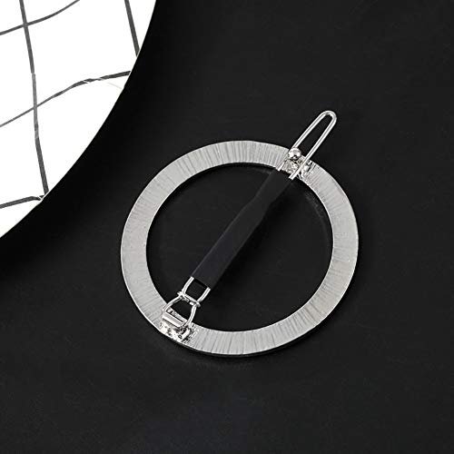 GIYOMI 2-Pack Minimalist Hollow Hoop Hair Clips – Gold & Silver Geometric Metal Bobby Pins for Women and Girls - görsel 14
