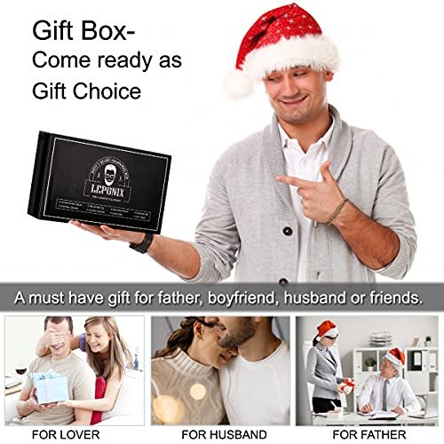 LEPONIX Ultimate Shaving Kit for Men – 17-Piece Safety Razor Set with Sandalwood Shaving Cream, Aftershave, Pre Shave Oil, Brush, Bowl & Apron – Perfect Gifts for Him, Husband, Dad Avelisse