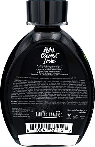 Black Coconut Love Ultra Hydrating Dark Tanning Lotion - Age-Defying & Tattoo Protecting Formula, 13.5 oz Avelisse