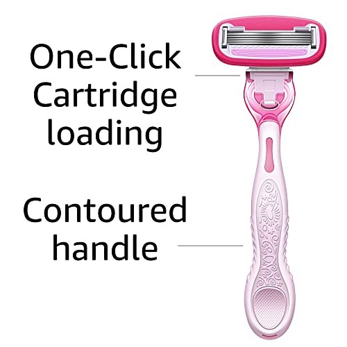 Women's 5-Blade Razor for Smooth Close Shave, Includes 1 Handle, 12 Cartridges & Shower Holder, Ideal for Sensitive Skin Avelisse