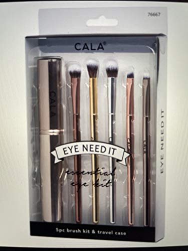 Cala 5-Piece Brush Kit with Travel Case - Multicolor Eyeshadow Brushes Set for Flawless Makeup Application - görsel 2