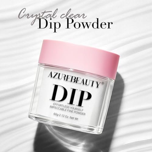 AZUREBEAUTY Dip Powder Clear Color Pro 60g - Transparent Acrylic Dipping Powder for French Nail Art, Odor-Free Long-Lasting Manicure at Home - görsel 18