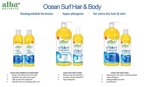 Alba Botanica Repair & Refresh Shampoo, Ocean Surf, 12 Oz - Sulfate-Free & Gentle - görsel 4