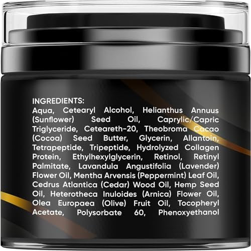Retinol Face Cream – Natural Anti-Wrinkle Cream with Collagen & Hyaluronic Acid – Anti-Aging Facial Moisturizer, 1.7 oz Avelisse