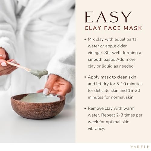 YARELI Pure Bentonite Clay Powder – 2lb (32oz) Natural Indian Healing Clay for Face Mask & Detox Bath - görsel 14