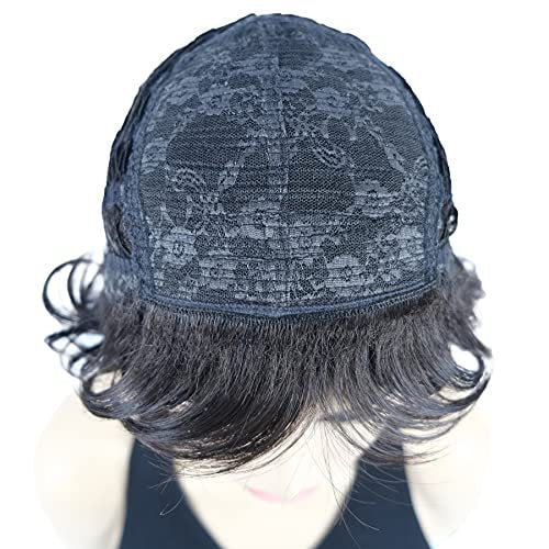 Lydell 8" Short Curly Women Wigs – Soft Shaggy Layered Classic Cap Full Synthetic Wig (Dark Brown) - görsel 14