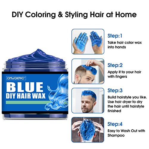 4 Colors Temporary Hair Color Spray & Wax - Purple, Green, Blue, Pink - Non-Damaging Hair Dye for Kids, Teens, Adults - Perfect for Party, Halloween, Cosplay - görsel 16