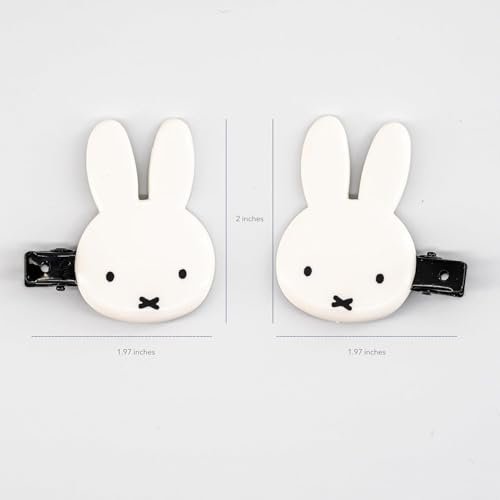 Miffy Die Cut Bangs Clip Hair Clip - Cute White Plastic Hair Accessory for Men and Women, 2 Pack - görsel 14