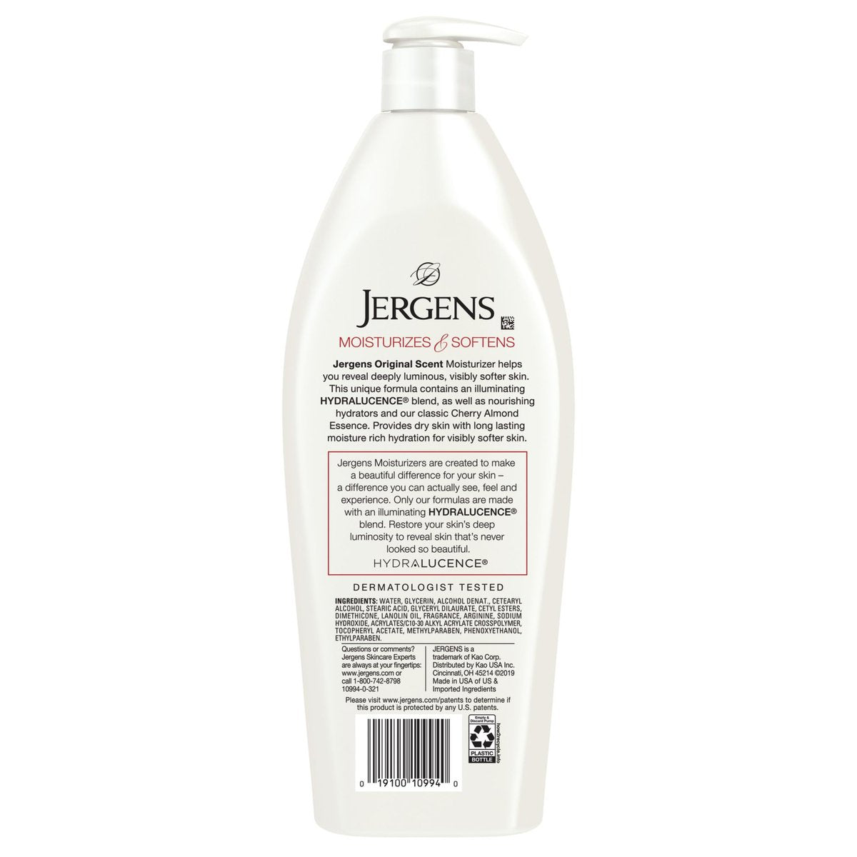 Jergens Original Scent Dry Skin Body Lotion, Cherry Almond Essence, 21 oz (Pack of 3) Avelisse