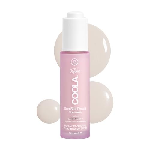 COOLA Organic Sun Silk Drops SPF 30 – Sheer Face Moisturizer with BlueScreen Technology, 1 oz Avelisse