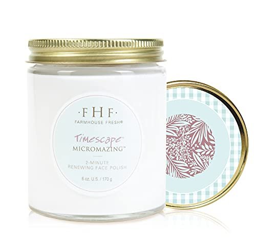 FarmHouse Fresh Timescape Micromazing Facial Polish - Plant-Based Gentle Exfoliating Face Scrub with Cucumber Extract - 6 oz Avelisse