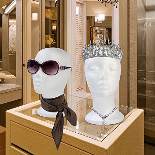 BALABALA 3 Pcs Foam Wig Head - Female Styrofoam Mannequin Head for Wig Display, Hat Display, Hair Styling, Salon & Travel Avelisse