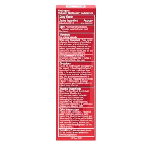 Neutrogena Stubborn Blackheads Daily Acne Facial Serum – Salicylic Acid, Glycolic Acid, Polyhydroxy & Mandelic Acids, Oil-Free, 1 fl. oz Avelisse