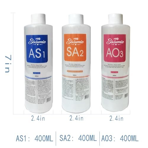 Marfort AS1 SA2 AO3 Aqua Peeling Solution - Professional 400ml Set of 3 for Facial Peeling & Skin Care Avelisse