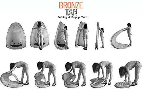 Pop Up Spray Tan Tent for Professionals - Waterproof Booth with Portable Carrying Case for Spray Tan Salons - Self Tanning Black by Bronze Tan Avelisse