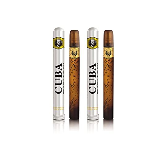 Cuba Gold Eau de Toilette for Men - 1.17 fl oz (Pack of 2) - Warm Spicy Scent Avelisse
