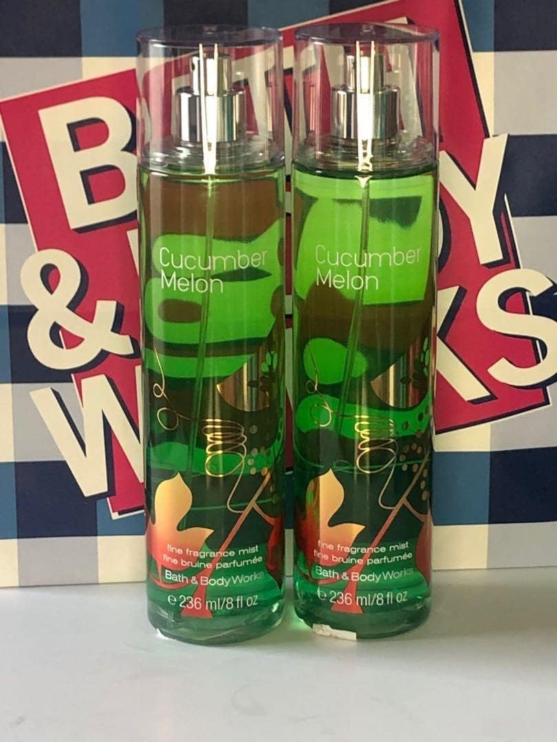 Bath & Body Works Cucumber Melon Fine Fragrance Mist - 2 Pack (8 oz Each) Avelisse