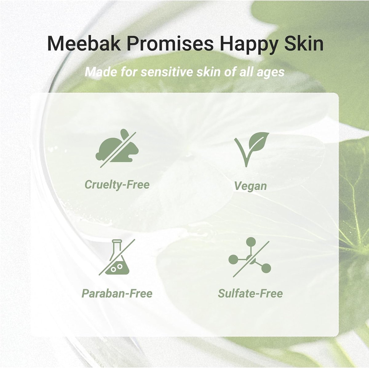 Meebak Cica Redness Solution Cream - Green Color Corrector BB Cream for Sensitive Skin, Fair to Medium Avelisse