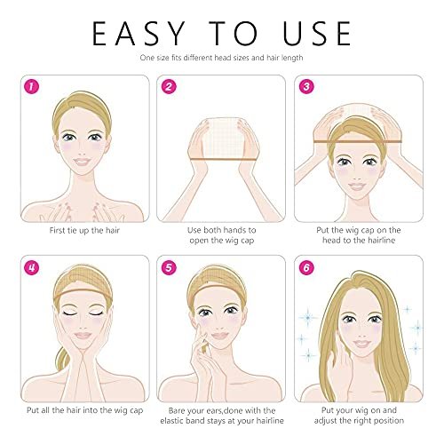 Ykimok 4 Pcs Stretchy Nylon Wig Caps - Brown Skin Tone Wig Cap for Women Avelisse
