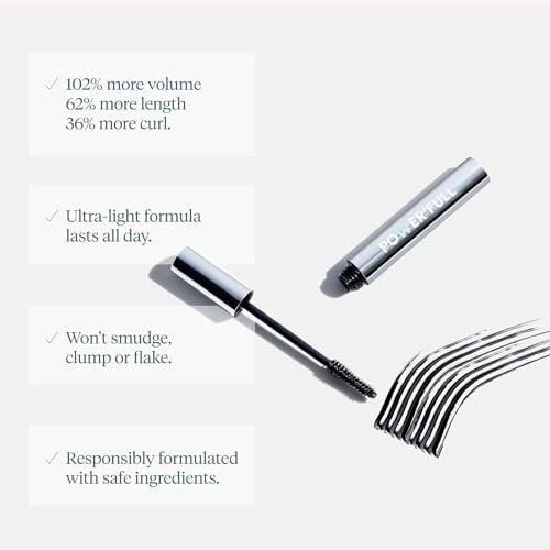 Wonderskin Mascara - Black Volumizing & Lengthening Mascara for Dramatic Lashes, Smudge Proof, 0.34 Fl Oz - görsel 14