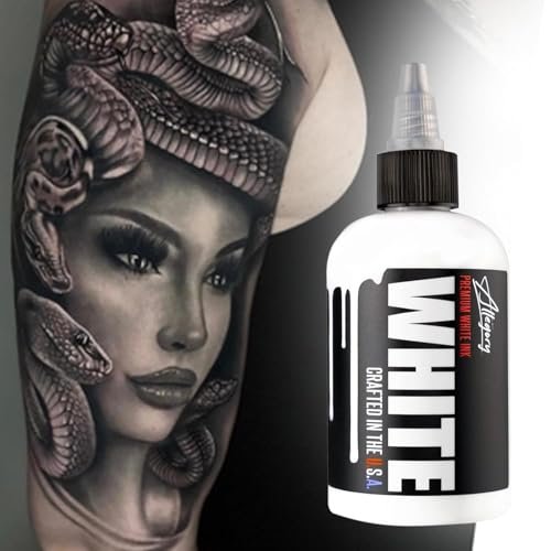 Allegory Premium White Tattoo Ink – 4 oz, Vegan Friendly, Crafted in the USA Avelisse