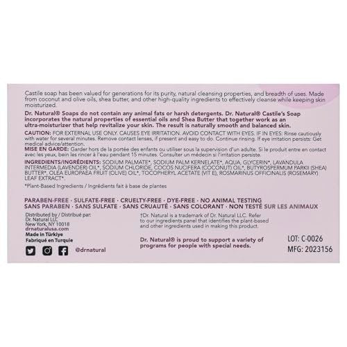 Dr. Natural Castile Bar Soap - Lavender Multipurpose Soap for Face, Body & Hair - Sensitive Skin Friendly, Anti-Acne, 2-Pack (4 oz each) - görsel 16