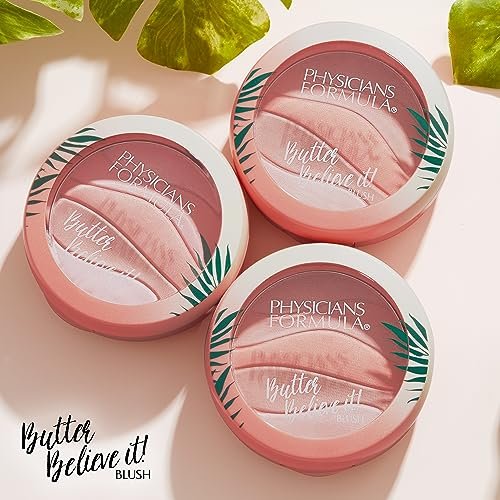 Physicians Formula Butter Believe It Blush - Pink Sands | Murumuru Butter Blush Powder for Sensitive Skin | Dermatologist & Clinically Tested Avelisse
