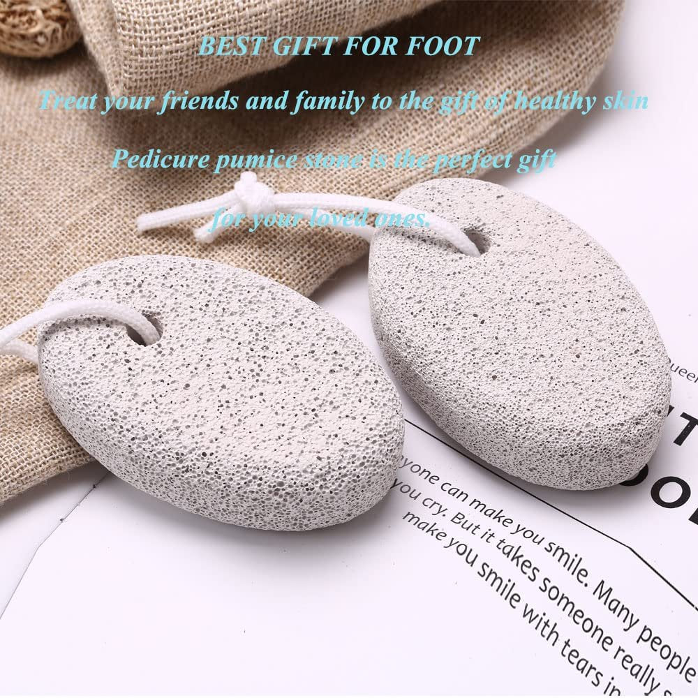 4-Pack Natural Pumice Stone for Feet - Borogo Lava Pedicure Tools, Hard Skin & Callus Remover for Feet, Hands, Heels, Elbows - görsel 14
