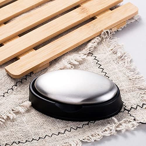 WondMall 5-Pack Stainless Steel Bar Soap – Odor Removing Metal Soap for Hands, Eliminates Onion, Garlic, Fish Smells Avelisse
