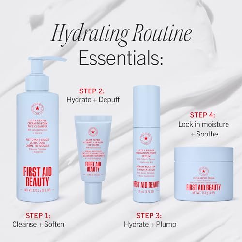 First Aid Beauty Hydrating Eye Cream with Hyaluronic Acid - 24-Hour Moisture, Smooths Fine Lines & Puffiness, Safe for Sensitive Skin, 0.5 oz - görsel 16