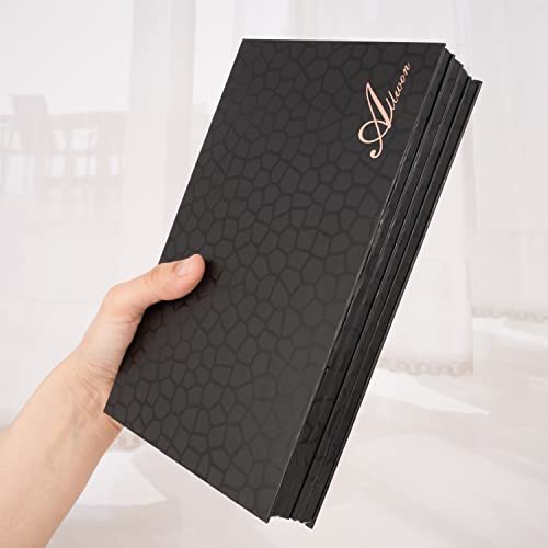 Allwon 4-Layer Book Shaped Magnetic Palette Large Empty Makeup Palette Storage Box for Eyeshadow, Lipstick, Blush Powder (Black) Avelisse
