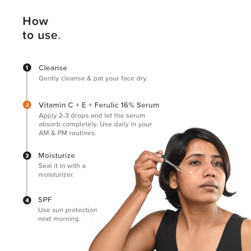 Minimalist Vitamin C+E+Ferulic Acid 16% Face Serum for Anti-Aging & Glow | Reduces Skin Damage & Redness | Brightens Dull Complexion | All Skin Types | 0.68 Fl Oz - görsel 14
