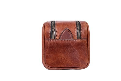 Leather Toiletry Bag for Men | Grooming Travel Kit with Waterproof Lining | Aaron Leather Goods - görsel 18