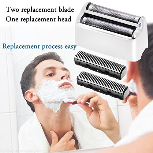 Replacement Foil & Cutters Compatible with BaBylissPRO FXFS2 FXFS2G Double Foil Shaver – Silver - görsel 14