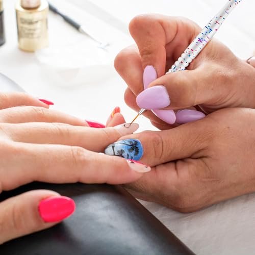 Etercycle 5-Piece Nail Art Liner Brush Set - Thin Nail Gel Polish Painting Brushes for Precise Drawing and Detailing (7/9/11/15/20mm) - görsel 16